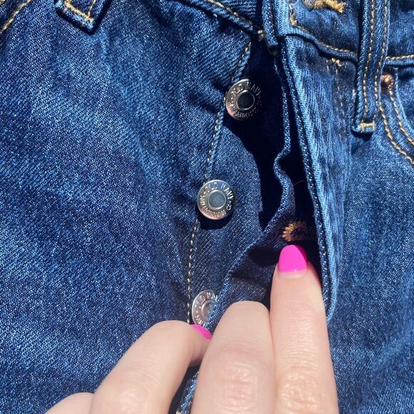 Old Navy High Rise OG Straight Dark Wash 4 secret smooth pockets - Picture 3 of 6